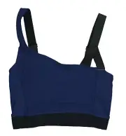 Josie Natori Solstice Asymmetrical Women's Athletic Sports Bra XS NWT Navy