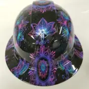 full brim hard hat custom hydro dipped IN LOTUS FLOWER NEON SUPER COLOR
