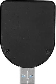 XUMIUZIY USB Card Reader,USB3.0+Type-A High-Speed Data HD Video Transmission Portable Card Reader,Black,High-Speed File Transfer,High-Definition Video Transmission,Small and Portable