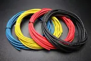 MICROPHONE CABLE BLUE RED BLACK YELLOW 25 FT EACH WIRE SHEILDED 100% COPPER MIC