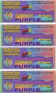 Mr. Pumice Callus Remover PUMI Bar: Pedicure Stone & Foot/Heel Scrubber - Coarse Grit (4 Pack)