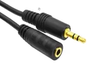 3.5mm Stereo Plug to 3.5mm Socket Extension Cable - 1.8m