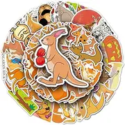 50 Packs Kangaroo Stickers Water Bottles Laptop Phone Motorcycle Computer Guitar Skateboard Hydroflasks Kangaroo Vinyl Sticker Waterproof Aesthetic Trendy Decals for Teens Girls Adults