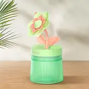 Cozioz Cute Flower Mini Humidifier, 260ml Gardenia USB Cool Mist Humidifier for Bedroom, Home, Office, Nursery & Indoor Plants (Green)