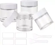 4 Pack 2oz Glass Round Jars Empty Containers with Lids for Face Creams Lotions