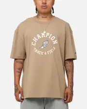 [CHAMPION] Champion Heritage Collegiate Track And Field T-shirt Whole Wheat Khaki - Size S S Whole Wheat Kha