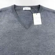 Peter Millar Crown Wool Blend Lightweight Pullover Sweater Vest Gray Large $160