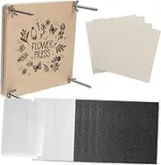 Vaguelly 1 Set Press Flower DIY Flowers Press Accessory Mini Real Dried Flowers Dried Fruit Crafts Dried Flowers Decor with Vase Pot Silica Liners Artificial Flowers Leaf Press Gel Dry Wood