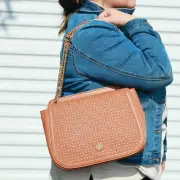 NIB Tory Burch Bryant Quilted 2-Way Crossbody Bag Luggage $595+