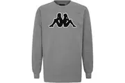 5 x Mens Kappa Tarvit Logo Sweatshirt 902 Jumper Pullover Grey/Black