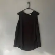 NWT Chicos long tank jade cross crepe fashion tank women's size 12 black career