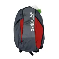 在飛比找momo購物網優惠-【YONEX】羽球袋雙肩背包31x20.5x47cm鐵灰X紅