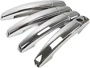 XIXIAO Car Door Handle Cover Trim Fit For Opel, Astra H 2004-2009 Fit For Opel, Astra J 2010-2015 Fit For Vauxhall, Chrome Stickers Accessories exterior door handle cover(Silver)