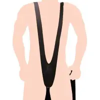 在飛比找Yahoo!奇摩拍賣優惠-凸哈社 日本變態假面誘惑男士V型背帶式性感連體衣情趣內褲丁字