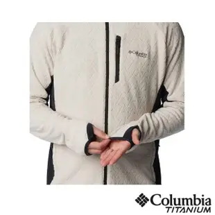 【Columbia 哥倫比亞 官方旗艦】男款-鈦Titan Pass柔暖快排刷毛外套-卡其(UAE26890KI / FW23)