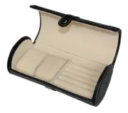 Elegant Carbon Fibre Cufflink Watch Box Ring Tie Clip Storage Case Organizer