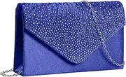 [Ledander] Clutch Bag Envelope Crossbody Clutch Purse for Women, Satin Clutch Evening Bag with Detachable Strap for Weddings
