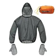Outdoor Bug Wear Anti Mosquito Suit Jacket Mitts Net Yarn Mesh Cloth M-XXL