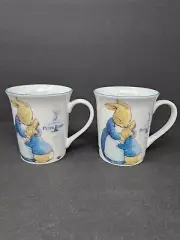 Set of 2 World of Peter Rabbit Ceramic Coffee Mug 10 oz Night night sleep tight