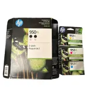 5 PACK HP 950XL BLACK 951xl COLOR INK Cyan Yellow Magenta Set Lot XL EXP 2023/24