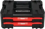CRAFTSMAN VERSASTACK System 17-In 2-Drawer Black Plastic Tool Box