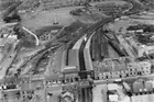 Ardrossan Town Station and Castle Hill Ardrossan Scotland 1930s OLD PHOTO