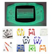 GBA Nintendo Game Boy Advance GLOW DARK GREEN Replacement Housing SHELL BUTTONS