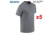 5 Packs Gildan T-SHIRT Blank Plain Basic Tee Men Heavy Cotton (Graphite Heather)
