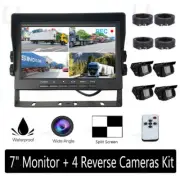 7" Screen 4CH Car Monitor Portable Reversing Camera for Truck RV BUS Trailer AU