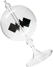 [Baluue] 1pc Pyranometer Solar Desktop Decor Sterling Engine Desktop Decoration Solar Power Crookes Clear High Borosilicate Glass Meteorite to Rotate Euler