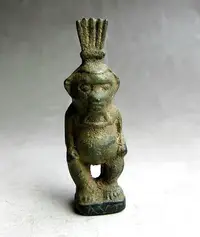 在飛比找Yahoo奇摩拍賣-7-11運費0元優惠優惠-凝綠軒 古埃及青銅神像猴子公元前5至1世紀古代藝術品收藏51