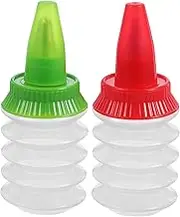 MUCKLILY Cookie Icing Bottles Reusable Plastic Piping Bottles Cake Decorating Tool Ideal for Fondant Cream Nozzle and Decorating Random Color