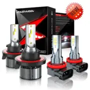 4x LED Headlight Hi/Lo H13 + H11 Fog Light Lamp Bulb for Ford Flex 2009-2018
