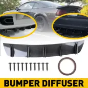 Rear Lower Bumper Diffuser Splitter Spoiler Gloss Black Shark fin Fit Infiniti