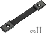 uxcell Strap Handle Replacement 7.8 Inch, Rubber Ampere Handles Pull with Metal Caps Luggage Spare Strap Handle Grip for Suitcase Box Case Speaker Cabinet, Black
