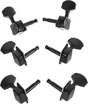 Kisangel 6pcs Guitar Tuning Keys Half-closed and Open Style Chrome Plated for Acoustic Folk Classical Guitars Tuning Machine