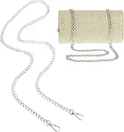 Molain 47"/120cm Bag Chain, Metal Chain Carrying Strap Chain Handbag Chains Crossbody Replacement Chain with Metal Buckles for Handbag Shoulder Cross Body Bag(Silver)