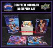 2021 Upper Deck Space Jam A New Legacy Complete 100 Card Neon Pink Set - LeBron
