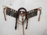 Beautiful Leather Western Headstall & Breast Plate Collar.