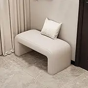 RYZQWE Solid Wood Bench for Bedroom - Versatile Shoe Bench and Entryway Bench - End of Bed Bench - Perfect for Front Door Entrance, Hallway, Bedroom, Living Room(White,120x35x42cm)