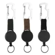 Retractable Keychain with 23.62inch Steel Retractable Cord Outdoor Keychain Tool