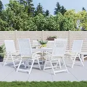 Chair Cushions Cream White Oxford Fabric - Patio, Seat, Outdoor, Pillows, Furniture, Set - 40x40x7 cm