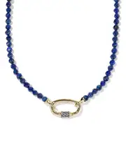 Kendra Scott Emery Pave Link Stone Beaded Strand Necklace, 17