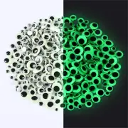 500PCS Glowing in Dark Googly Wiggle Eyes Self Adhesive for Craft Luminous Spark
