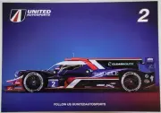 2025 #2 United Autosports Autographed Hero Card from the Rolex 24 at Daytona
