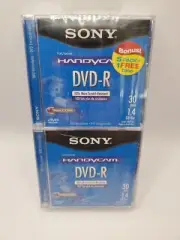 NEW SONY DVD-R 30 MIN 1.4 GB ACCUCORE DISC FOR HANDYCAM CAMCORDER 6 PACK