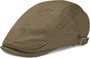 [KUJUHA] Flat Cap for Men Cotton Flat Irish Cabbie Ivy Gatsby Newsboy Driving Hat Hunting Cap