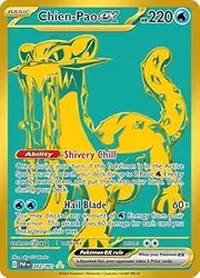 Pokemon – Chien-Pao ex – 242/091 - Paldean Fates – Hyper Rare – Gold Holo Foil Card