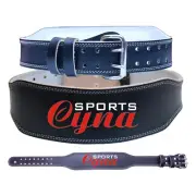 CynaSports Suede Leather Weight Lifting Heavy Duty Belt 4" Back Support -Gym