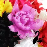 Flower Feather Peony w Crinkle Cut Leaves (X-Large) - Millinery Hats Fascina...